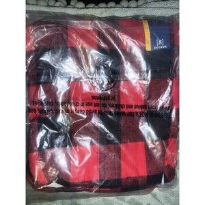 Red And Black George And Sons Plaid Button Up LARGE